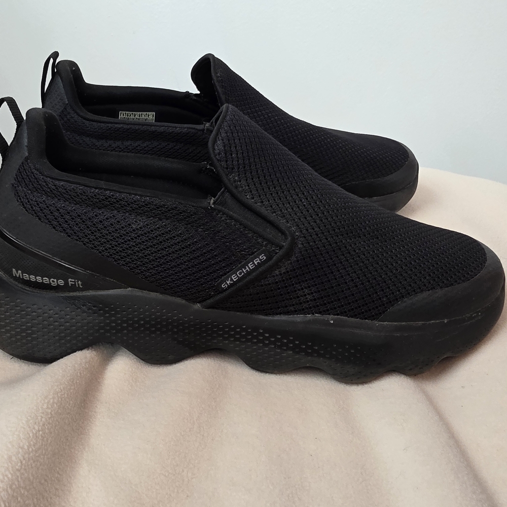 Skechers Men’s Black Slip-On Mesh Sneakers